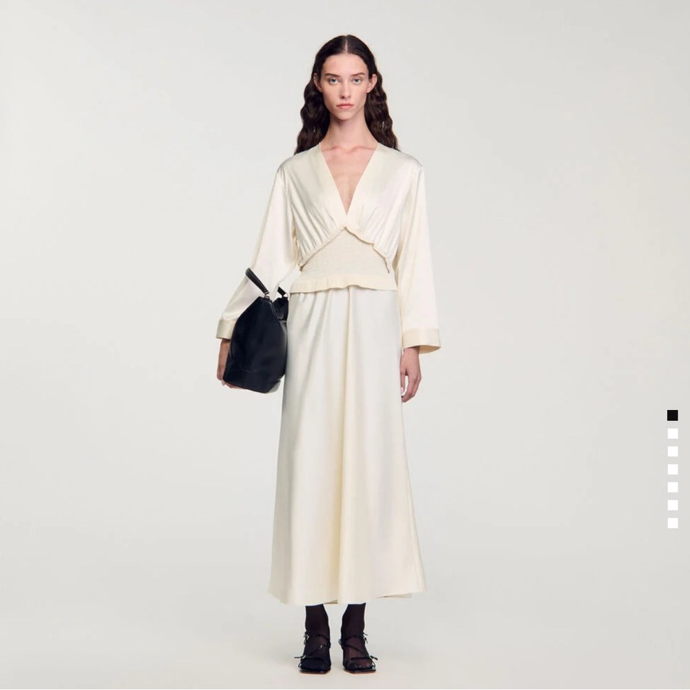 NWT Sandro Cream Maxi Dress